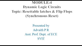 MODULE 4 Synchronous reset [upl. by Goeger228]