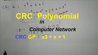 crc polynomial in computer networks  crc polynomial error detection  Computer Network Series [upl. by Afrika]