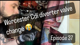 Episode 37 Worcester Cdi diverter valve change BALLACHE plumber [upl. by Illa]