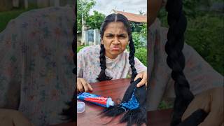 Cool Hair Prank 😎 TomampJerry 😱DiyaIshwarya shorts viralvideo [upl. by Heymann]