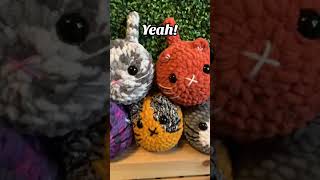 Crochet kitties🐈🐈‍⬛ crochet handmade crochetplushies amigurumi crochetcat shorts cute [upl. by Ahsika]