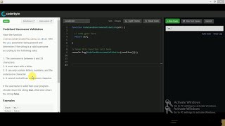 Coderbyte  Codeland Username Validation  How to build logic to run a program  Coding practice [upl. by Adiel864]