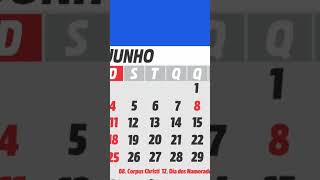 CALENDÁRIO DE JUNHO DE 2023 COM FERIADOS E LUAS [upl. by Pascha541]