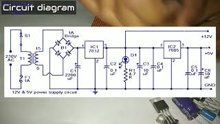 220VAC to two 5VDC amp 12VDC converter ACDC converters [upl. by Ahsita852]