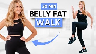 20Minute Belly Fat Walking Workout  Walking Exercise For Weight Loss [upl. by Neumeyer]