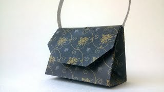 Origami Paper Bag  Easy Origami Tutorial [upl. by Clarine]