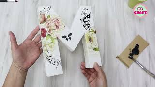 😍 How to make Decorative Cardboard LETTERS [upl. by Kado]