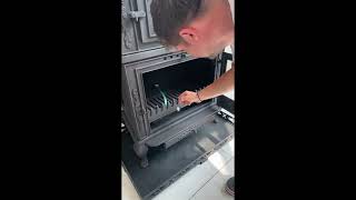 ALP SOBA SANAYİ EFE1 DÖKÜM ŞÖMİNE ODUN SOBASI İNCELEME  CAST İRON FİREPLACE STOVE OVERWİEW [upl. by Annay]