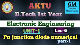 Unit1  Lec6  graph representation  pn junction diode numerical  b tech 1st year [upl. by Wittenburg278]