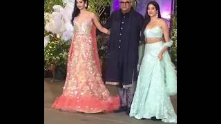 Jhanvi And Khushi Kapoor for Sonam anand Wedding Reception  Wedding Reception Ceremony [upl. by Noved]