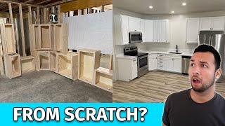 How to Build Kitchen Cabinets  START TO FINISH [upl. by Shalne]