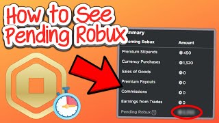 How to View Pending Robux on Roblox for PC 2024 [upl. by Samuella]