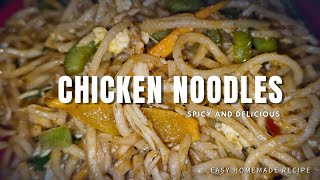 Chicken Hakka Noodles Recipe  Street Style Hakka Noodles 🍜 [upl. by Llevel]