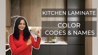 Kitchen Laminate Combination India  Laminate Code names amp numbers  Kitchen Interior Ideas [upl. by Ileek423]