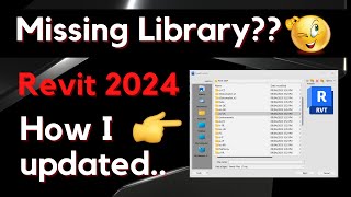 Missing Revit 2024 Content Library  How to update Revit 2024 Library [upl. by Gottwald]