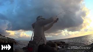 LIGHT ROCK FISHING IN SCOGLIERA METAL JIG LIGHT JIGGING LIGHT SPINNING LIGHT GAME BARRACUDA FINALE [upl. by Kort]