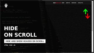 HideShow Header on Scroll  Html CSS amp JS [upl. by Cinom]