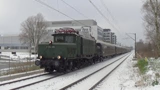 E 94 quotKrokodilquot mit Classic Courier Sonderzug und Pfiff nach Konstanz [upl. by Crisey]