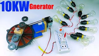 FREE ELECTRICITY GENERATOR 10KW POWER 775 MOTOR ELECTRIC CHULA COIL 4 MAGNET ROTATE 230V GENERATOR [upl. by Ardnoek]