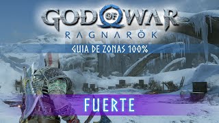 God of War Ragnarok Guia de Zonas 100  Fuerte Localización coleccionables [upl. by Arvy]