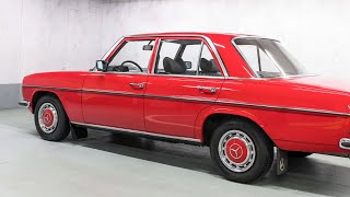 w114 MercedesBenz 2306 timeless 8 in Signal Red 1975 [upl. by Goddart]