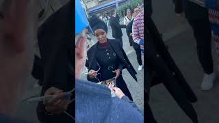 Halima Aden signs autographs for The SI KING 98 24 [upl. by Amliv455]