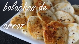 Bolachas de Arroz Caseiras  Homemade Rice Cakes [upl. by Elrak]