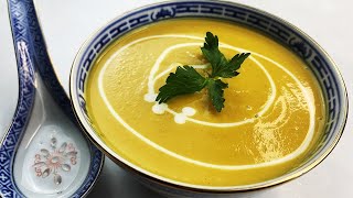 Recette de soupe potage crémeux aux carottes  Creamy Carrot Soup Recipe [upl. by Rolyat]