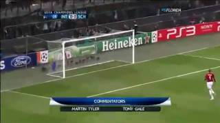 Stankovic distance Goal Inter  Schalke 05042011 HD [upl. by Stormy]