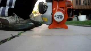 Cold Start the Stihl FS38 Trimmer [upl. by Suolhcin]