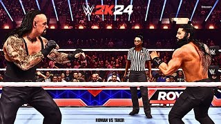 Roman Reigns vs The Undertaker  WWE 2K24 [upl. by Jon]