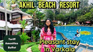 Pleasant Stay in Varkala  Akhil Beach Resort  Varkala Cliff  Tariff  Amenities Staycation [upl. by Schlosser]