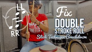 Double Stroke Roll Fast  Stick Technique Break Down  Stick Control  Fix Your Drum Rudiments [upl. by Ardnaxila]