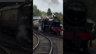 LMS black Five 44932 departs HIGHLEY  SVR Autumn Steam Gala 2024  210924 [upl. by Driscoll]