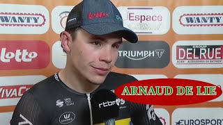 ARNAUD DE LIE  INTERVIEW POST RACE  BINCHE  CHIMAY  BINCHE 2024 [upl. by Iral700]