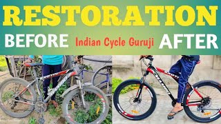 Gear Cycle  RESTORATION  Bicycle Restore Complete Process ✅ Modified By Indian Cycle Guruji [upl. by Fonville]