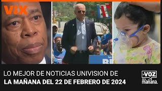 Lo mejor de Noticias Univision de la mañana  Jueves 22 de febrero de 2024 [upl. by Armalda713]