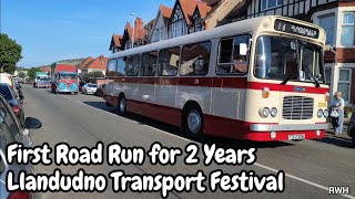 Llandudno Transport Festival Road Run 2024  classic cars buses lorries tractors [upl. by Dorrehs311]