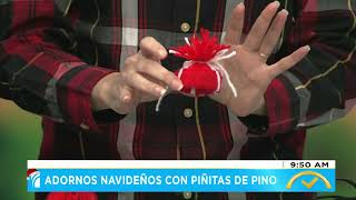 Adornos navideños con piñitas de pino [upl. by Sulamith]