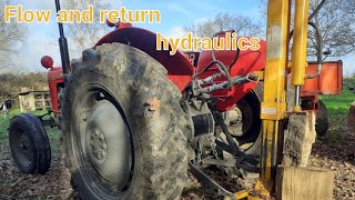 Massey Ferguson 35x flow and return hydraulics [upl. by Akinek386]