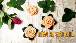 Róża na szydełku Crochet rose pattern [upl. by Westney641]