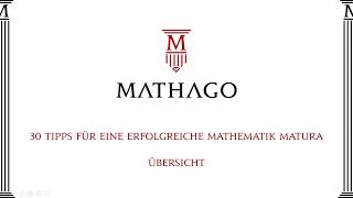 30 Tipps für eine erfolgreiche Mathematik Matura  Übersicht  Mathago [upl. by Longo]