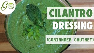 Vegan Cilantro Dressing Coriander Chutney or Hari  Green Chutney [upl. by Ethelred]