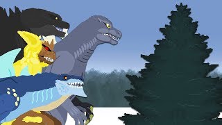 Christmas with Godzilla  DinoMania  Godzilla cartoons [upl. by Sonahpets]