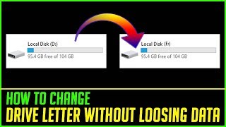 Change Partition Name in Windows 10 PC without loosing data  Change drive letter on any computer [upl. by Judi]