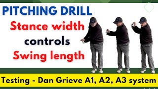 Pitching drill  trying out Dan Grieve A1 A2 A3 system  stance width controls swing length [upl. by Reine]