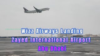 Wizz Airways Landing  Zayed International Airport Abu Dhabi [upl. by Atiuqin263]