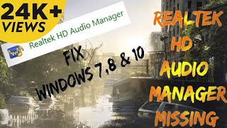 Realtek Audio Manager  MissingFIX 2019 [upl. by Hooge]