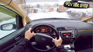 2007 Ford CMAX 20 AT POV Test Drive snow ❄️ [upl. by Hanna]