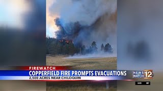 Copperfield Fire near Chiloquin prompting evacuations [upl. by Areip]